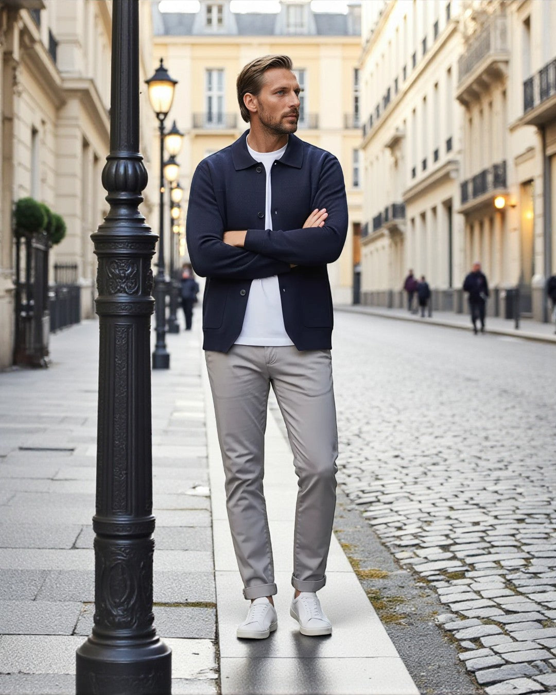Montréal Wool Overshirt Jacket - Navy