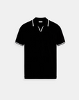 Old Money Contrast Polo - Black