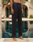 The Riviera Cotton-Linen Drawstring Trousers