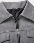Renard Structured Zip Utility Jacket - Gray