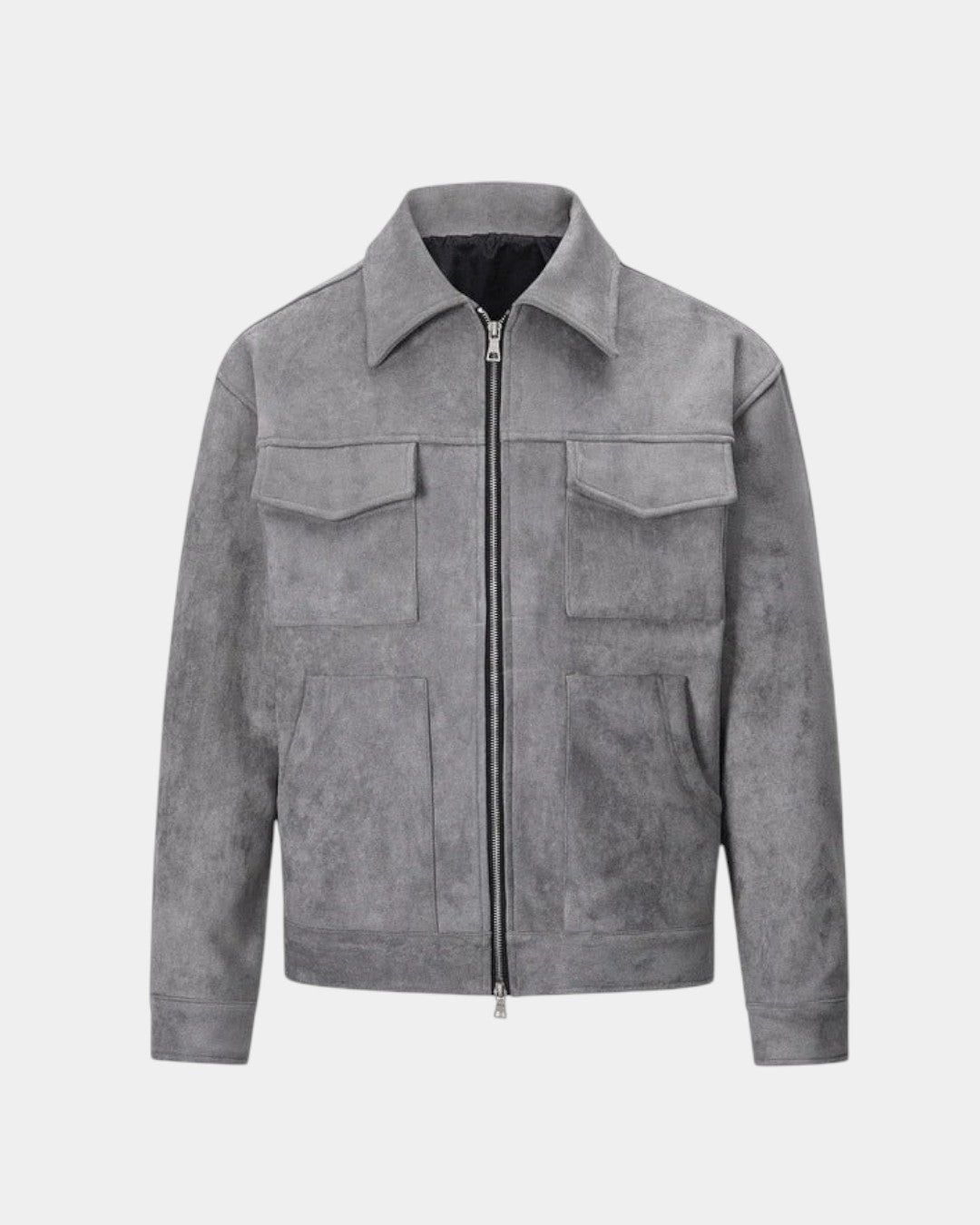 Renard Structured Zip Utility Jacket - Gray