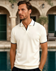 Old Money Contrast Polo - Beige