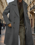 Regency Double-Breasted City Overcoat - Gray