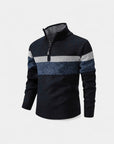 Renard Striped Half-Zip Knit Pullover