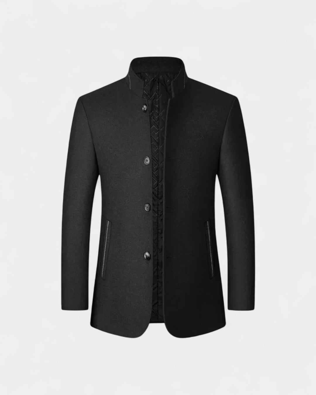 Tremblay Wool-Blend Tailored Blazer Jacket - Black