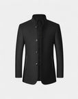 Tremblay Wool-Blend Tailored Blazer Jacket - Black