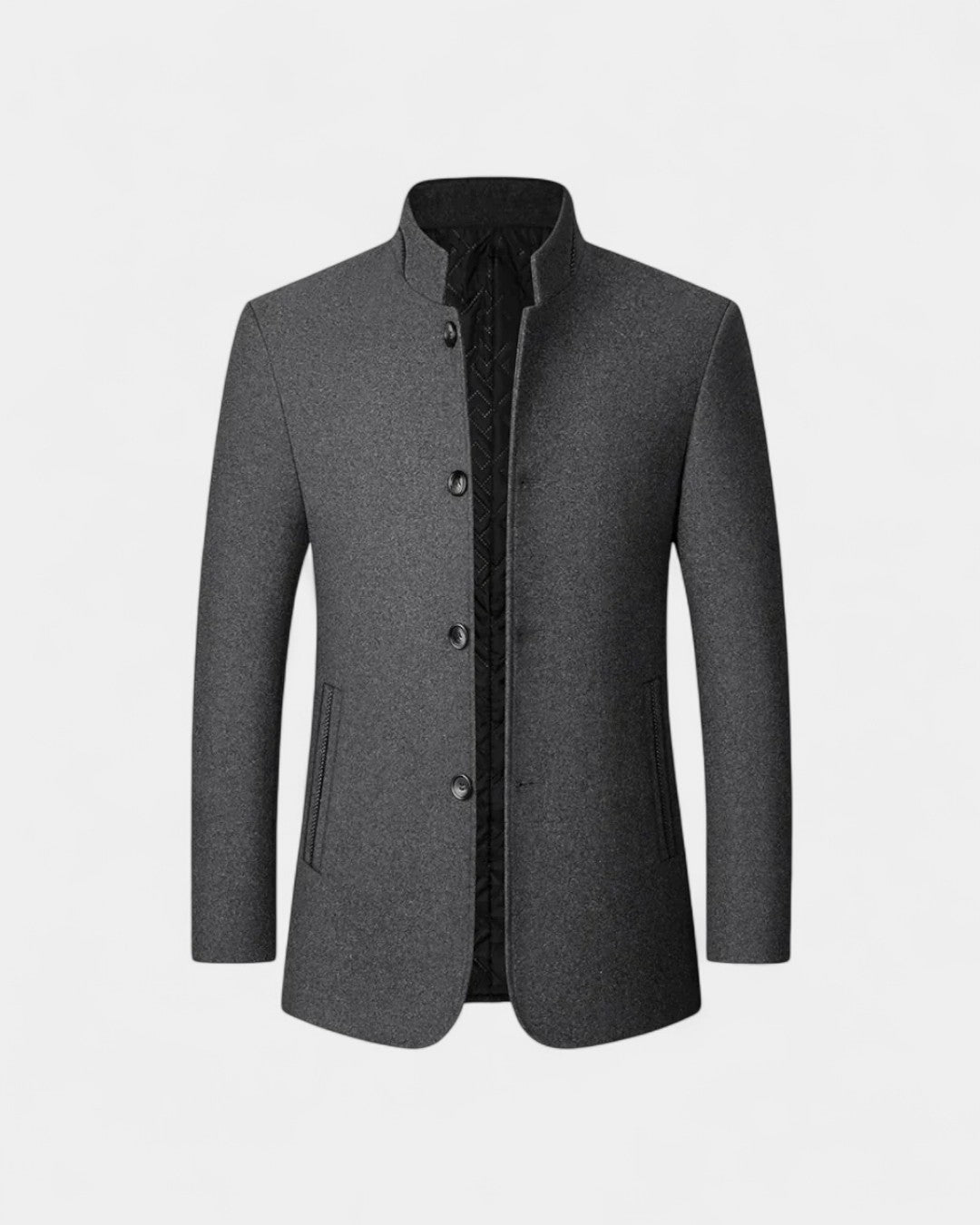 Tremblay Wool-Blend Tailored Blazer Jacket - Gray