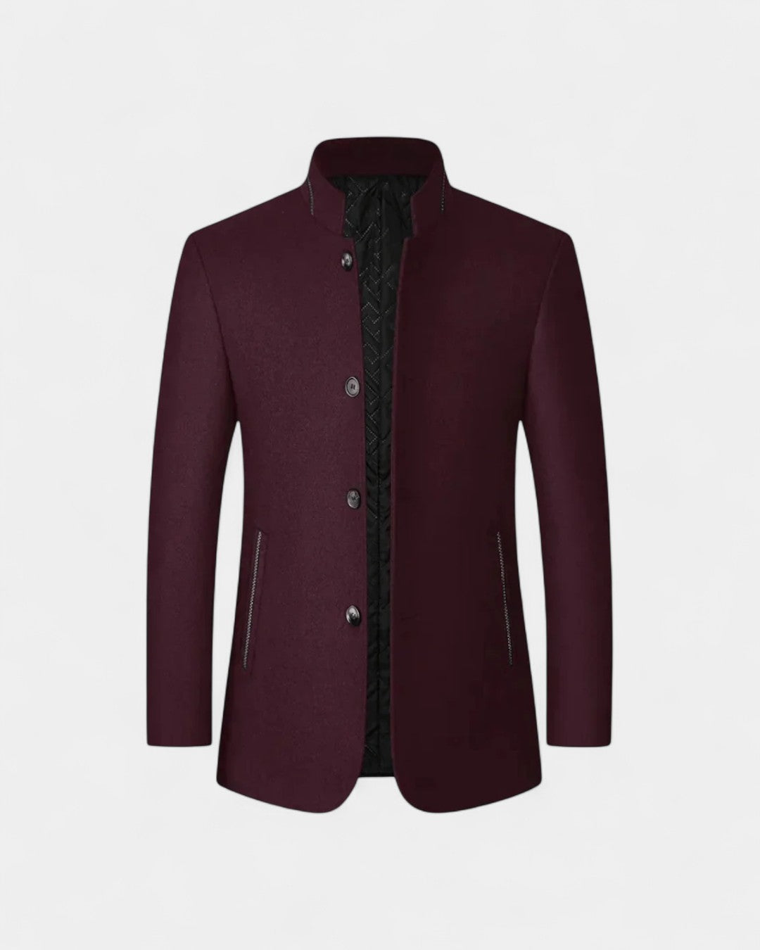 Tremblay Wool-Blend Tailored Blazer Jacket - Red