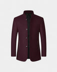 Tremblay Wool-Blend Tailored Blazer Jacket - Red