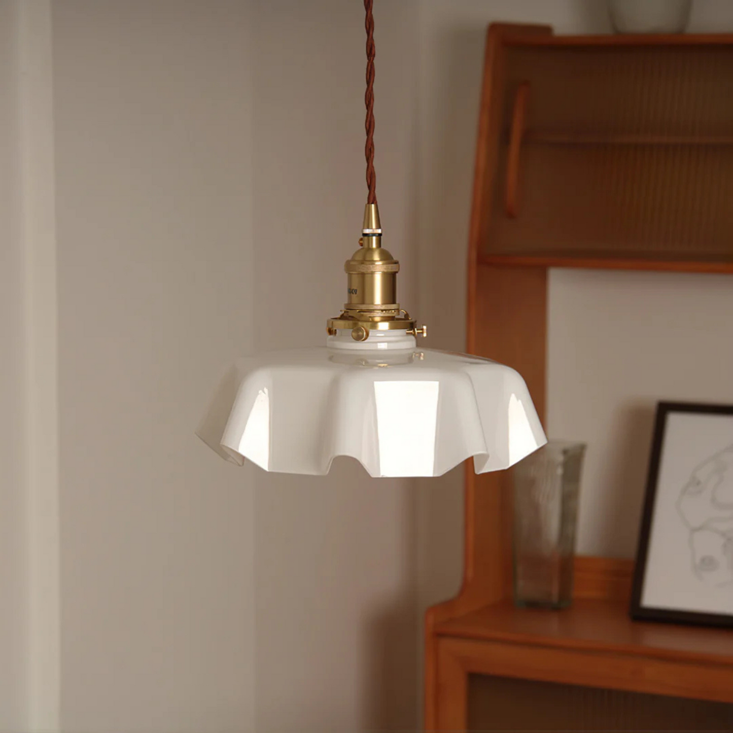 White Flower Pendant Lamp