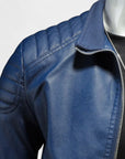 Montréux Structured Biker Jacket - Blue