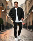 Rivaux Relaxed Black Zip Jacket