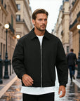 Rivaux Relaxed Black Zip Jacket