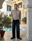 Lyon Tailored Buttoned Knit Polo