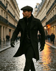 Wool Blend City Tailored Overcoat - Black