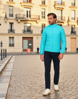 Marclain Lightweight Quilted Puffer Jacket - Cyan
