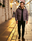 Milan Modern Polyester Everyday Puffer Jacket - Plum