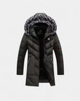 Valmont Insulated Black Hooded Parka - Green