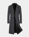 Leclair Tailored Cotton Blend Overcoat - Gray