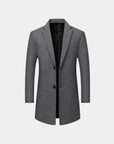 Montclair Wool Blend Formal Overcoat - Gray