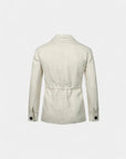 Heritage Linen-Blend Hunting Short Coat - White