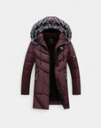 Valmont Insulated Black Hooded Parka - Red