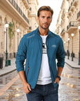Niels Lightweight Quilted Nylon Summer Jacket - Jeans Blue