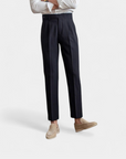 Spodnie Heritage Tailored Houndstooth Pleated Trousers - Czarne