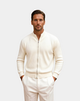 Geraffineerd gebreid vest voor elke dag - Off White