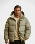 Milan Modern Polyester Everyday Puffer Jacket - Green