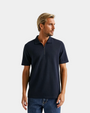 Vanton Premium Mesh Zip Poloshirt - Marineblauw