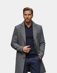 Montclair Wool Blend Formal Overcoat - Gray