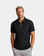 Camisa Polo Vanton Premium Mesh Zip - Preto