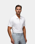 Vanton Premium Mesh Zip Poloshirt - Wit
