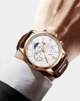 Elysian Chrono Horloge - Bruin/Wit