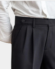 Spodnie Heritage Tailored Houndstooth Pleated Trousers - Czarne
