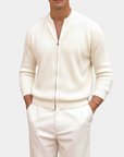Geraffineerd gebreid vest voor elke dag - Off White