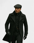 Wool Blend City Tailored Overcoat - Black