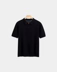 Camisa Polo Vanton Premium Mesh Zip - Preto