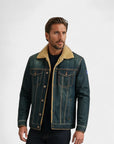 Valmont Winter-Weight Denim Jacket - Blue
