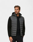 Montclair Thermal Black Hooded Quilted Jacket - Gray