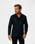 Heritage Linen-Blend Hunting Short Coat - Navy
