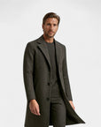 Leclair Tailored Cotton Blend Overcoat - Gray