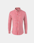 The Montel Striped Overshirt - Red