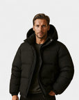 Milan Modern Polyester Everyday Puffer Jacket - Black