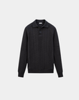 Old Money Retro-Solid-Strickpullover - Schwarz