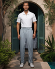 Vanton Premium Mesh Zip Poloshirt - Wit