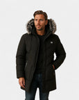 Valmont Insulated Black Hooded Parka - Black