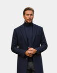 Montclair Wool Blend Formal Overcoat - Black