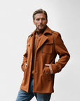 Wool Blend City Tailored Overcoat - Brown